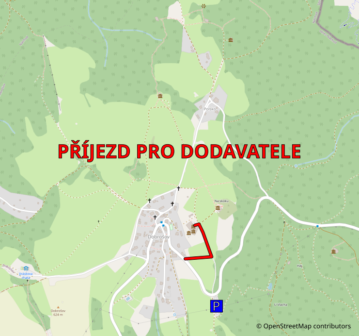 Příjezd pouze pro dodavatele.